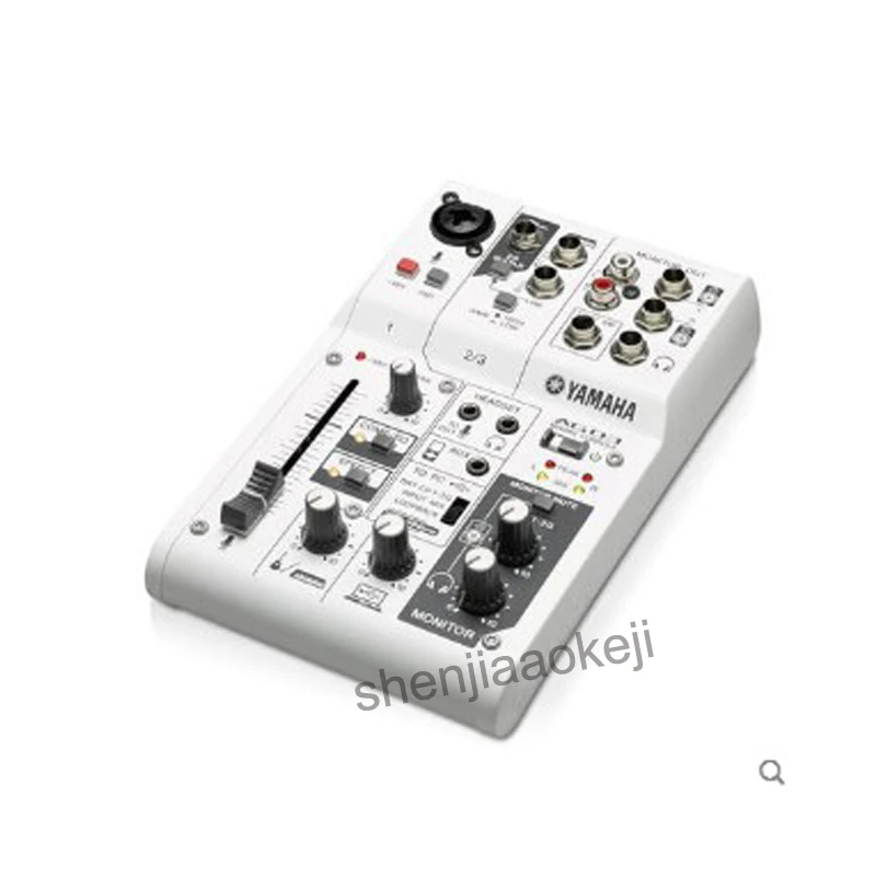 AG06 Sound card mixer K song recording anchor phone USB Interface Audio Mixer Record Card Sound Console Mixer 220v2.5w1pc