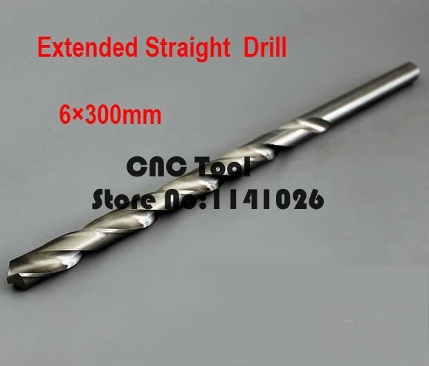 Free Shipping New Brand 5Pcs 6mm Extra Long 300mm HSS Twist Drill Straigth Shank Auger Drilling Bit ,Drill bits for metal