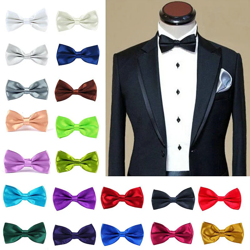 Hot Selling New fashion tuxedo bow tie men red and black groom marry groomsmen wedding party colorful Solid butterfly cravats