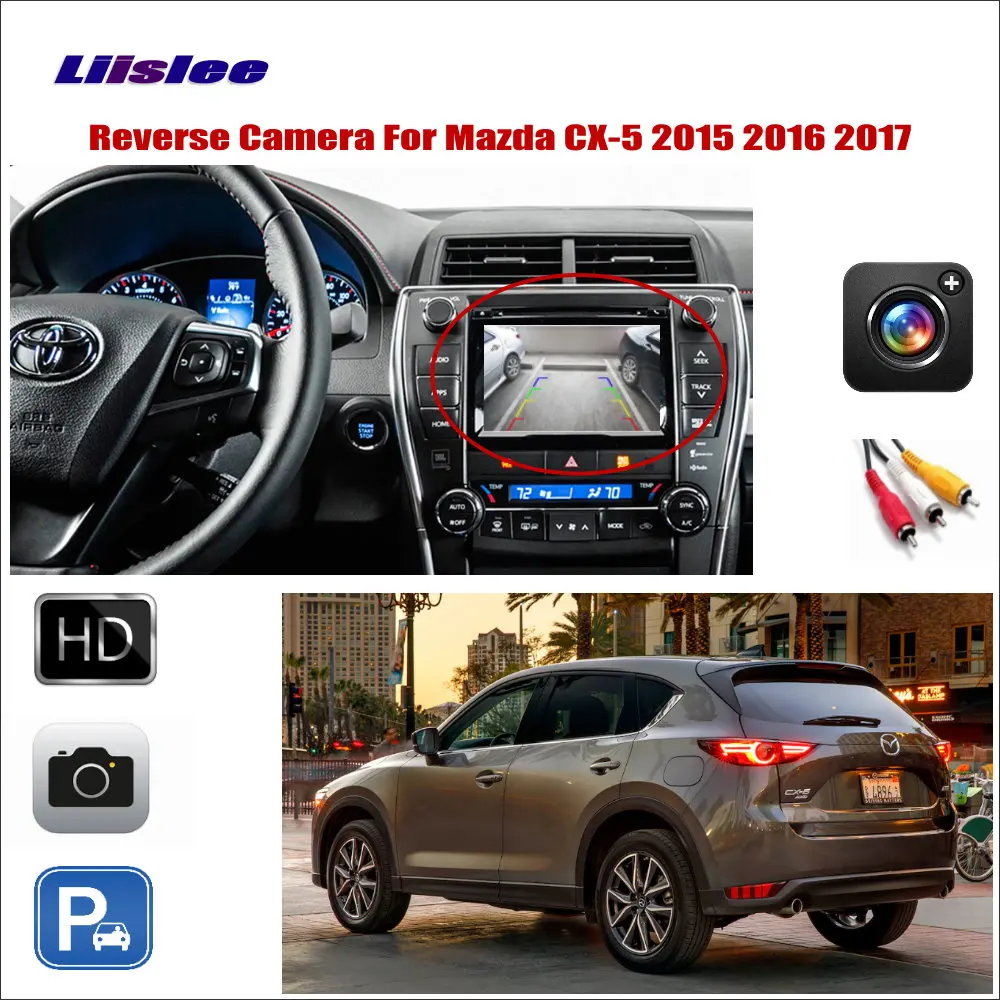 

For Mazda CX-5 CX5 2015 2016 2017 Car Reverse Rear View Camera Parking Back Up HD CCD CAM Night Vision CAM RCA Adapter