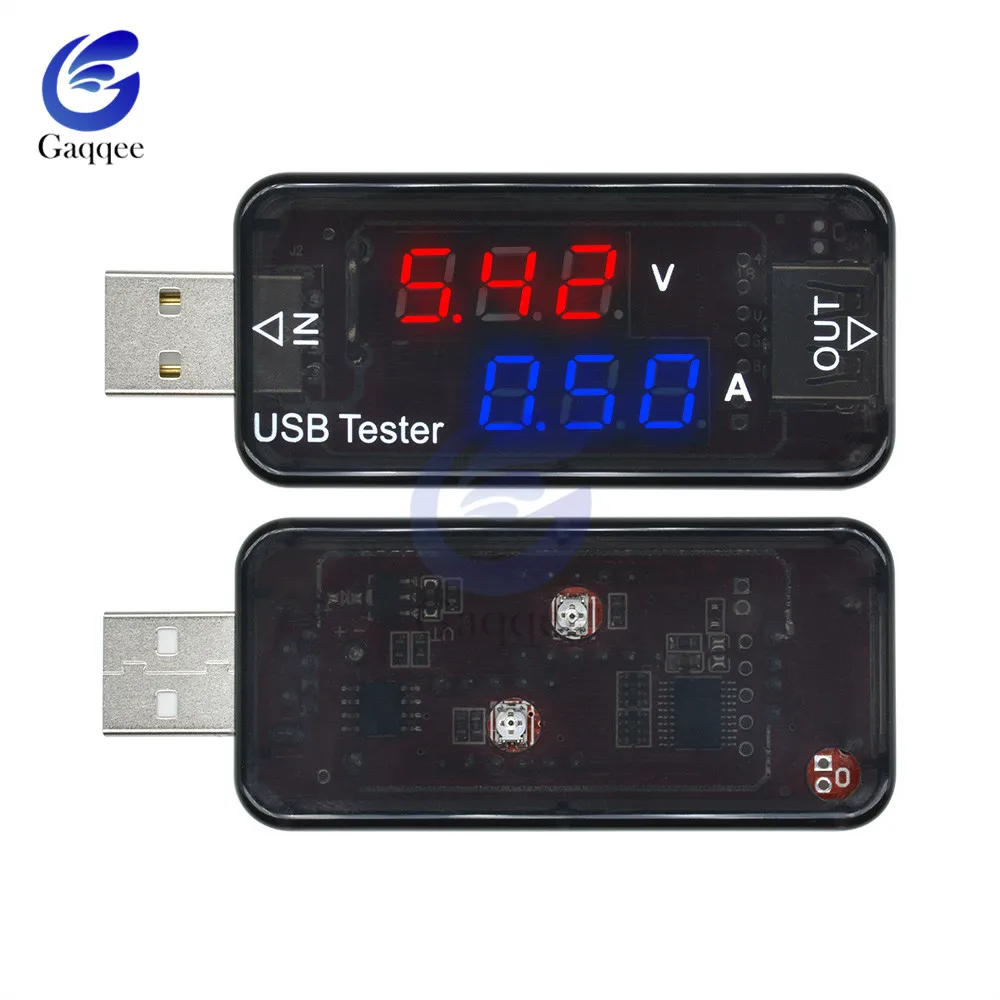 LED Digital Dual USB Port Current Voltage Charging Test Detector Tester Battery Voltmeter Ammeter Charger Doctor Meter Monitor