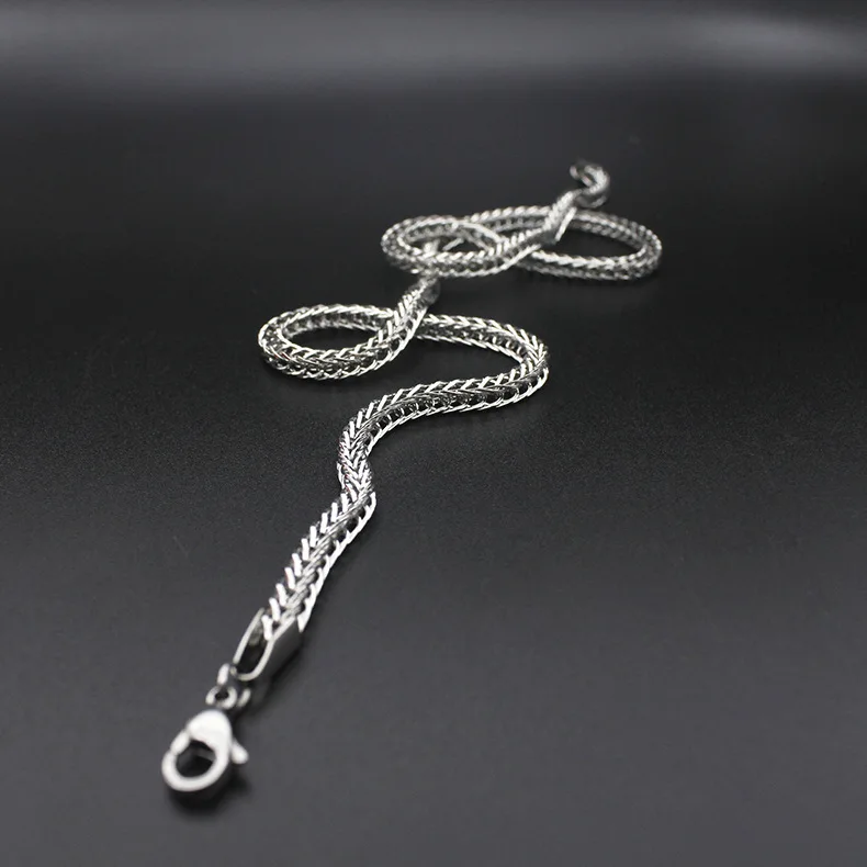 Fashion Simple New Titanium Steel Necklace Foxtail Chain Stainless Steel Jewelry Multilayer Necklace Hot Sale