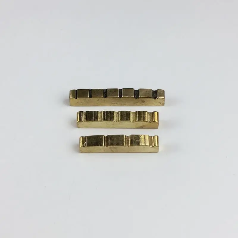 1 Piece Solid Brass Metal Electric Guitar Nut Bass Nut For ST / LP Guitars 4-string 5-string 6-string bass Guitar Parts