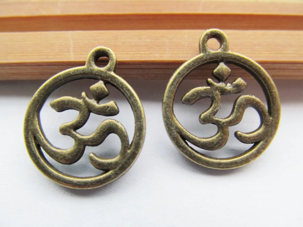 100pcs 18mmx21mm Antique Silver tone/Antique Bronze 3D Word Circle Connector Pendant Charm/Finding,Bracelet Charm,DIY Accessory