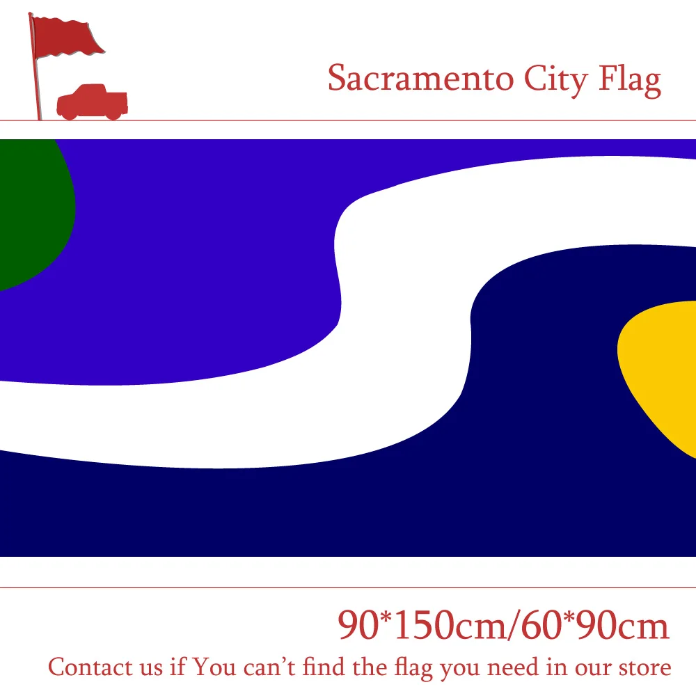 

US Sate of California Sacramento City Flag 3x5 Feet Custom Printing Polyester Banner 90*150cm 60*90cm Flag For Event Office