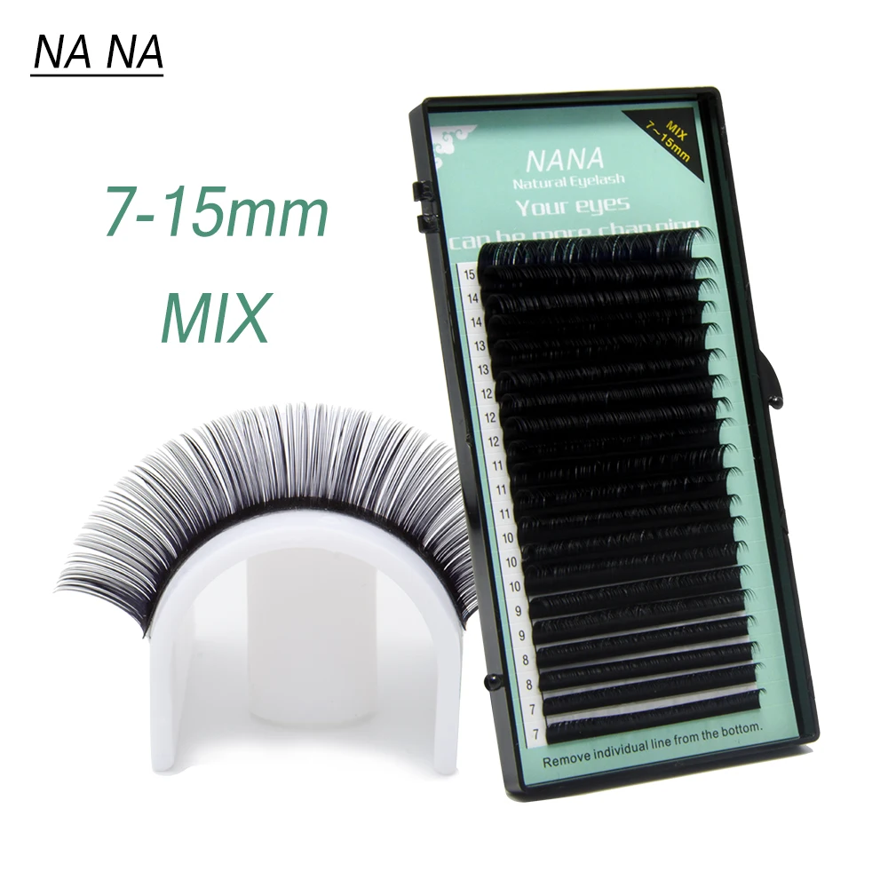 20rows J B C D7-15mix eyelash extension mink individual eyelash extension natural eyelashes soft false eyelashes make up tools