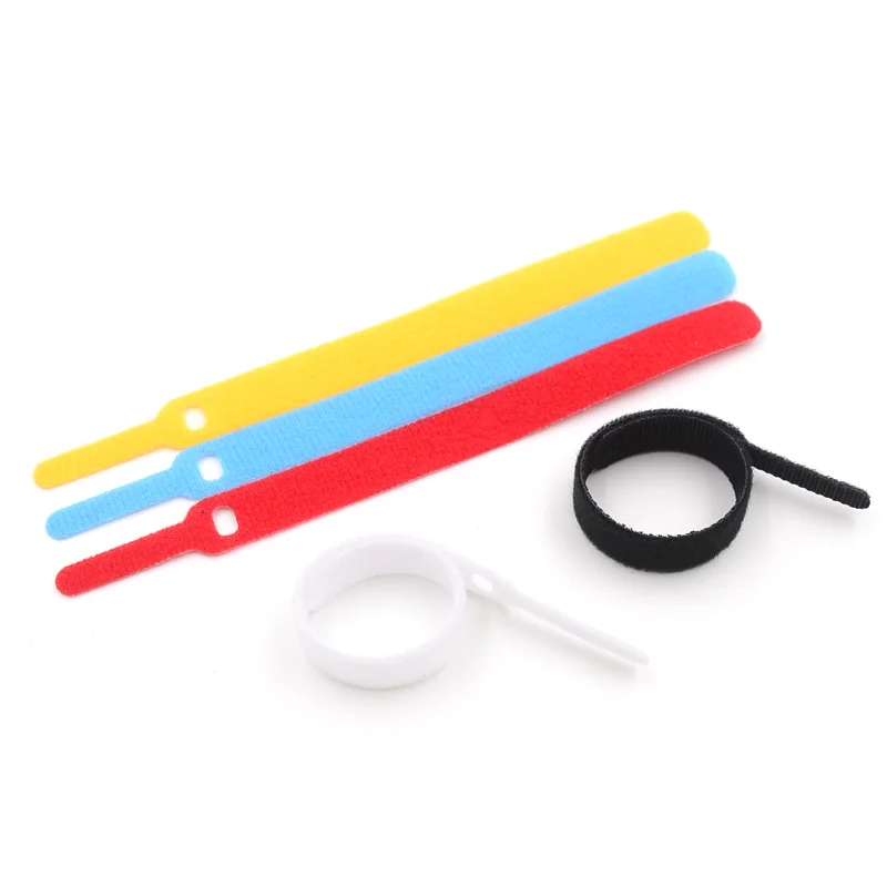 10pcs Wholesale 12*145mm Nylon Reusable Cable Ties with Eyelet Holes back to back cable tie nylon hook loop fastener management