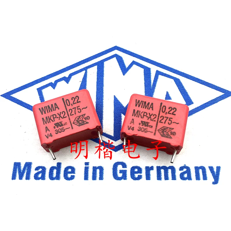 10pcs/30pcs WIMA Germany Capacitor MKP-X2 275VAC 0.22UF 275V224 220NF Pitch 15mm free shipping