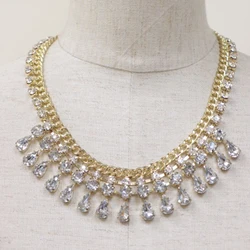 Manual chain water combination rhinestone fashion necklace #N025