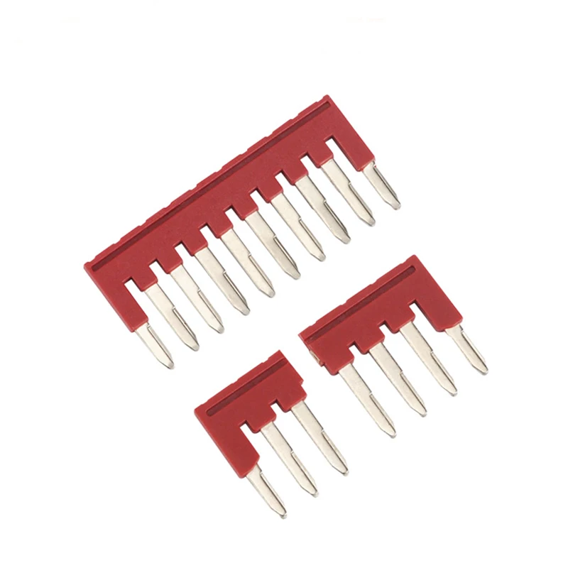 10Pcs FBS10-5 Spring Terminal Central Connector Din Rail Terminals Block ST-2.5 Plug-in Bridge Short Connection Strip