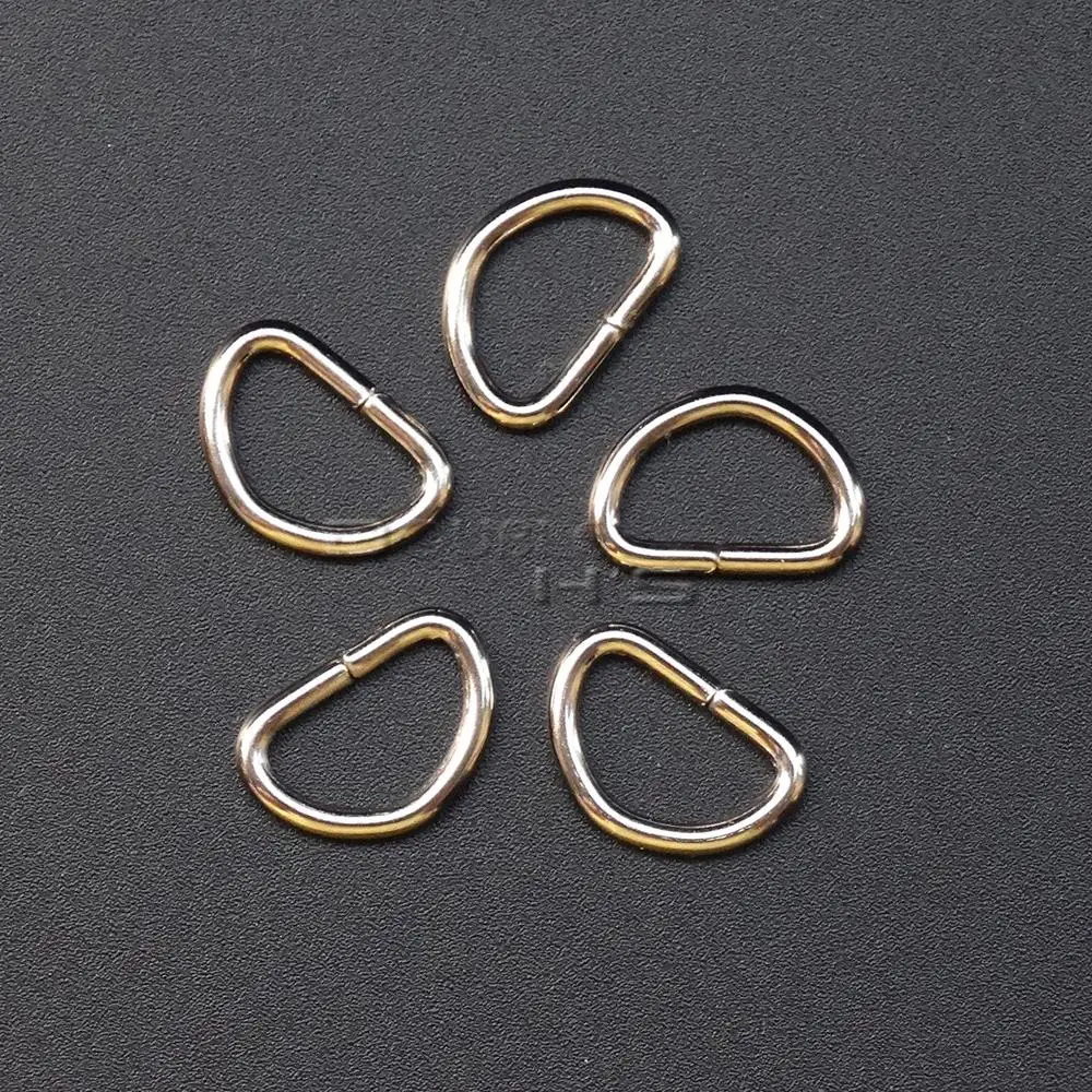 

20pcs/lot 3/8"(10mm) Nickel Plated D Ring Semi Ring Ribbon Clasp Knapsack Belt Buckle