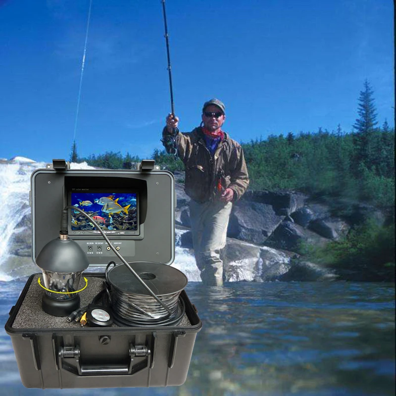 

1/3 Inch CCD Underwater Fishing Camera - 360 Degree View, Remote Control, 7 Inch LCD Monitor, 12 White Lights