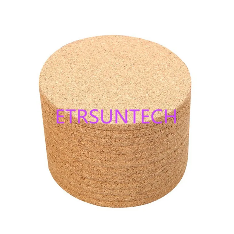 

1200Pcs/Lot Classic Round Plain Cork Coasters Heat-insulated Cup Mats 10cm Diameter for Wedding Party Gift