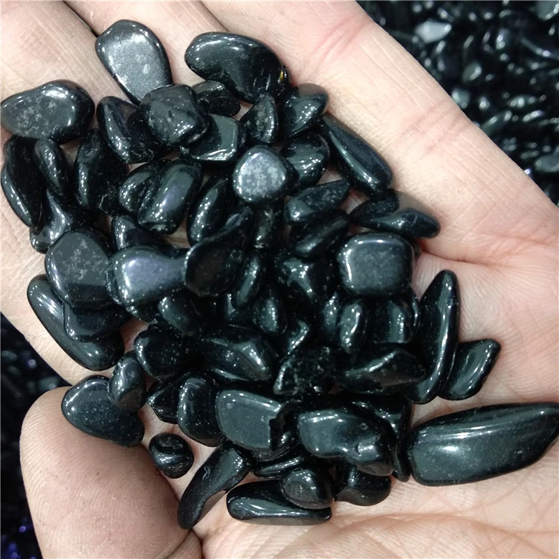 1kilo  natural black obsidian stones  dispel negative energy black crystal Royal Agate Xaga glassy lava glass agate