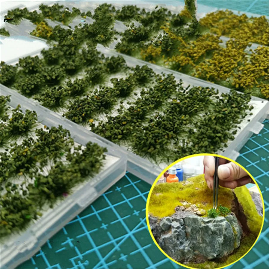 Simulation Model Flower Cluster Grass Cluster Wild Rose Flower For Sand Table Making Diy Miniature Landscape Material