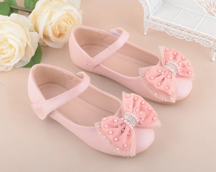 Girls Leather Shoes Girls Princess New Spring Summer Footwear Flats Kids Children Shoes For Party Wedding shoes