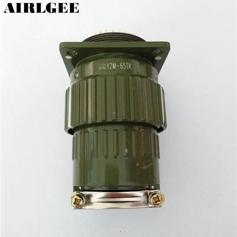 65 Pin Aviation Plug With Socket Contact Type Circular Connector Y2M-65TK Free shipping