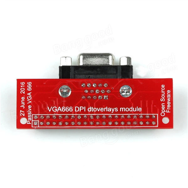 Arrival VGA666 Adapter Board DPI Dtoverlays Module GPIO To VGA For Raspberry Pi 3B/2B/B+ Connection DIY RC Toy