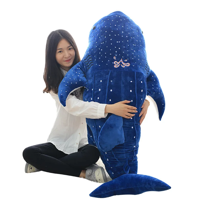 Giant Animal Whale Shark Plush Toy Big Stuffed Sea Animals Shark Hugging Pillow Whale Toys for Children Gift 100cm 120cm 150cm