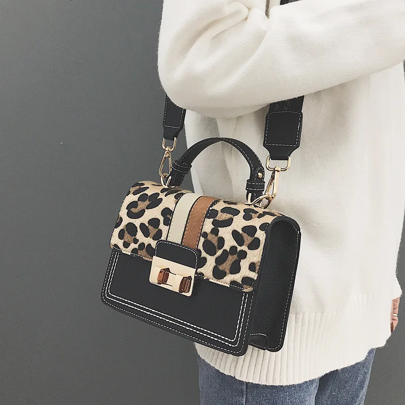 Sexy Leopard Female Square Bag 2018 Fashion New Women\'s Designer Handbag High Quality Pu Leather Women Shoulder Messenger Bag