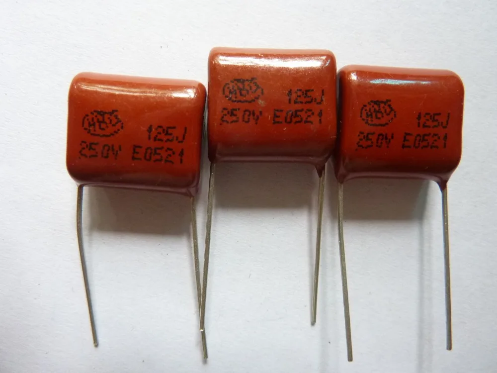 

10pcs CBB 125 250V 125J CL21 1.2uF 1200nF P15 Metallized Polypropylene Film Capacitor