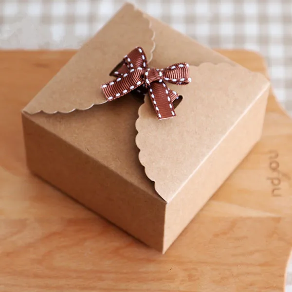 Mini cajas de papel kraft duro para hornear, suministros de embalaje de dulces y postres, venta al por mayor, caja barata, Envío Gratis