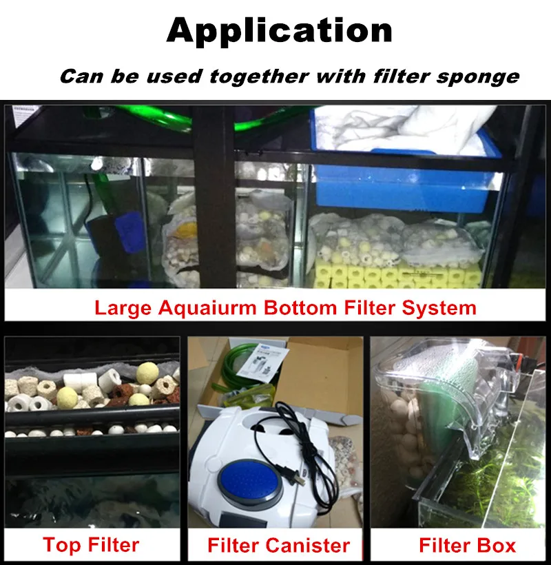 Aquarium Nitrifying Bacteria House Biochemical Filter Media Fish Tank Pond Filter Ceramic Bio Ball Ring Aquarium Accessories