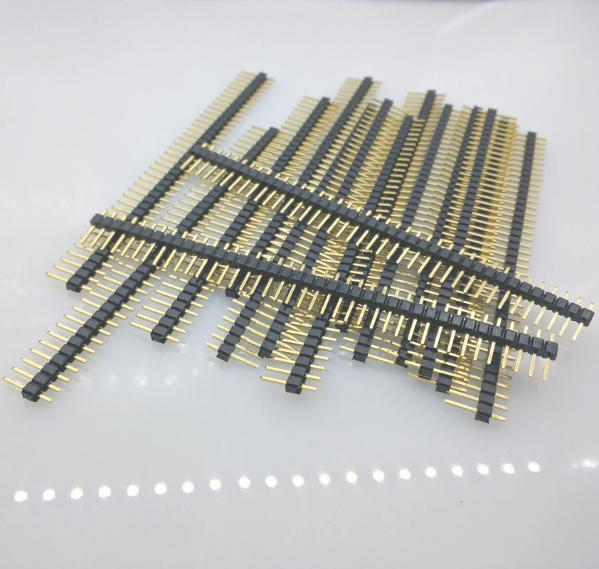 Gold-plated copper 20PCS 40Pins 2.54mm Single Row Straight Male Pin Header Strip For PCB 20pcs/lot
