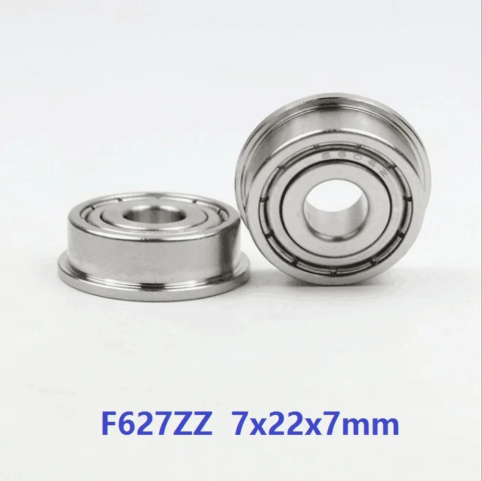 

20pcs/50pcs/100pcs F627ZZ F627Z F627 Z ZZ F627-ZZ 7x22x7 mm Mini flanged deep groove Ball Bearing 7*22*7mm metal shielded