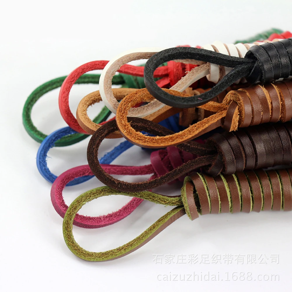 120cm/140cm Solid Shoe Laces Leather Square Shoelaces Used For Men And Women Martin Boots Casual Leather Shoes Retro Shoelace