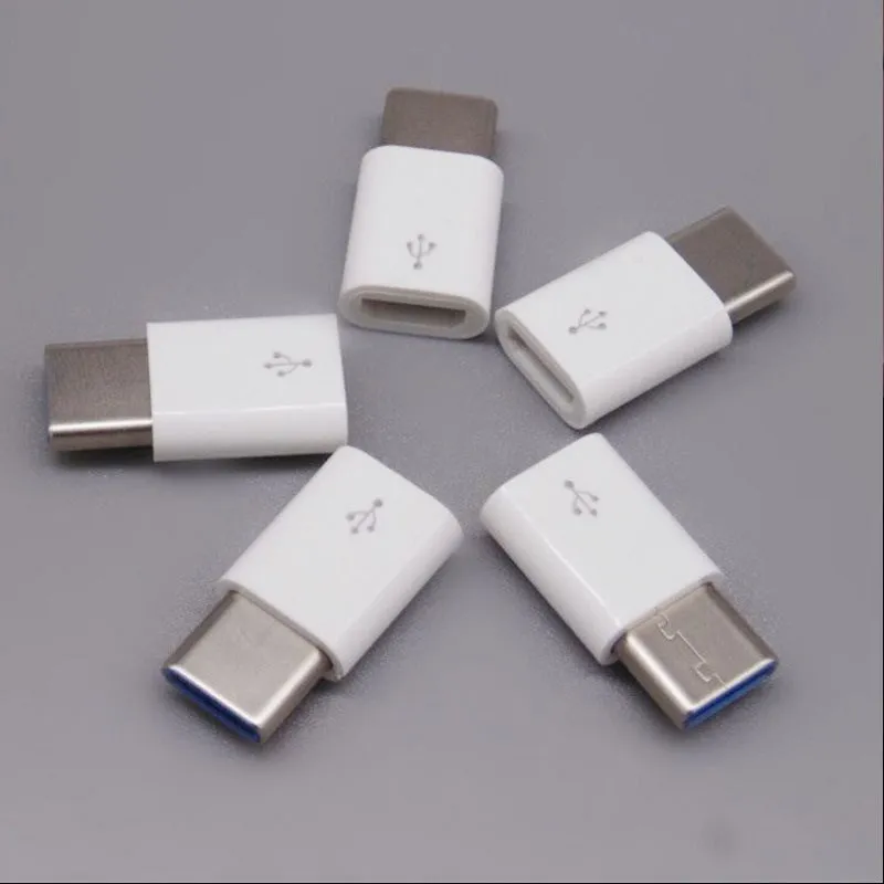 4Pcs Mini USB 3.1 Type C Male to Micro USB Female Adapter Converter Connector Charging Data Sync Transfer for Xiaomi for Huawei