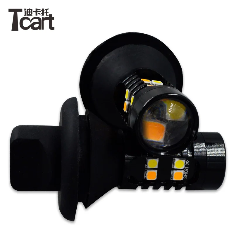 Tcart For Mitsubishi pajero 4 DRL Daytime Running Light&Turn Signal Light Xenon lamp DRL LED Auto Light Bulbs Car Accessories