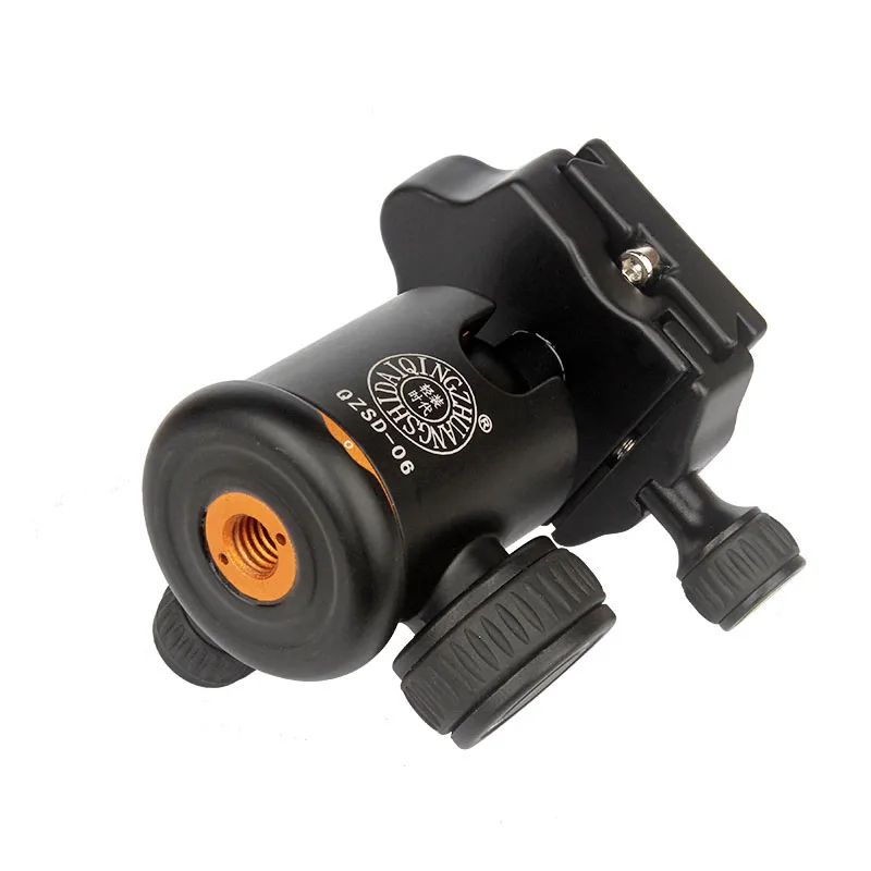 QZSD Q06 전문 카메라 삼각대 360 도 볼 헤드, 퀵 릴리스 플레이트 1/4 "나사 3/8" 카메라 삼각대 용 나사 너트