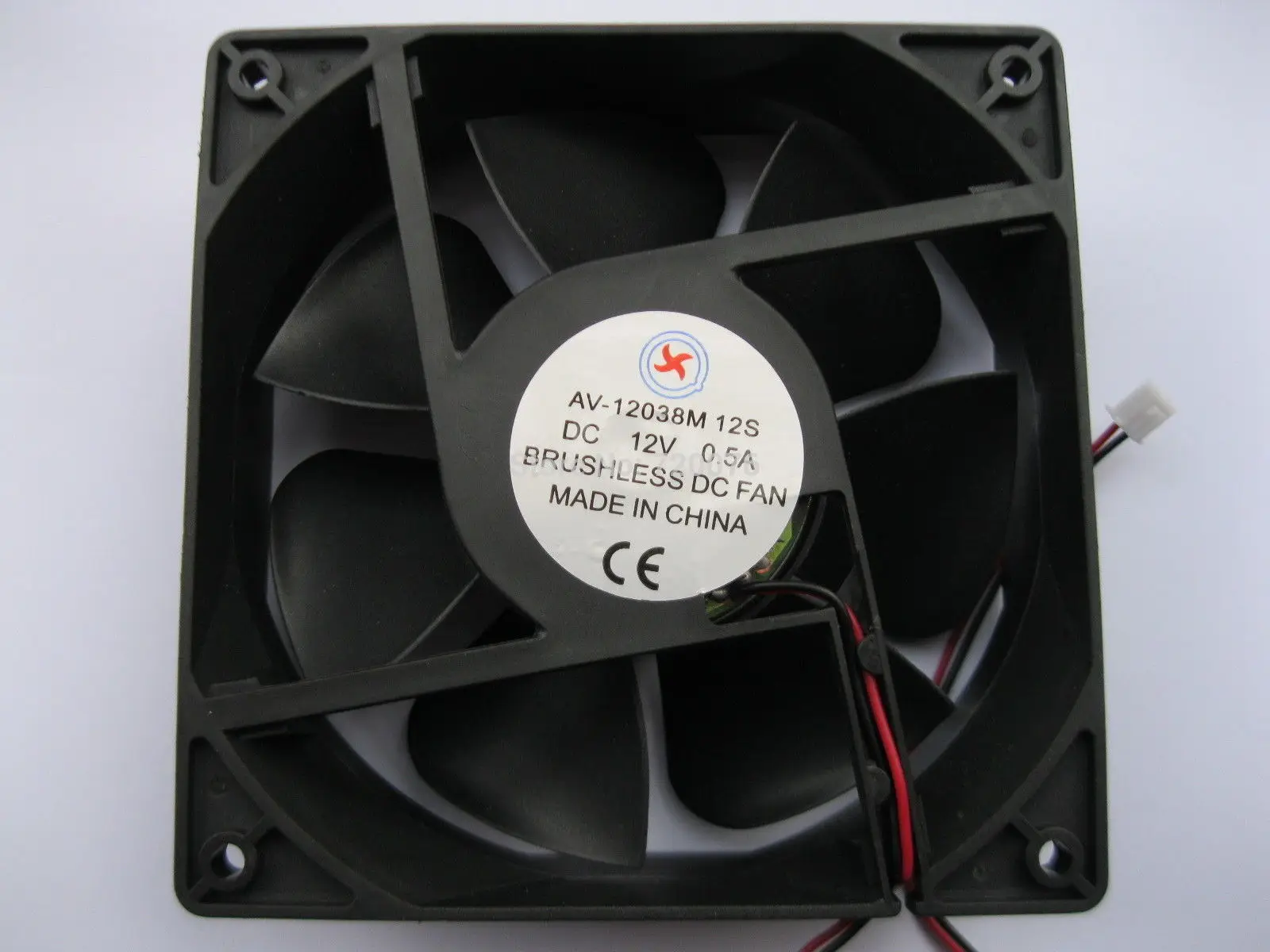 

1 pcs x Brushless DC Cooling Fan 7 Blade 12V 12038S 120x120x38mm 2 Wire fan