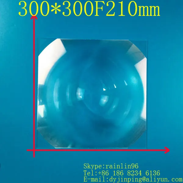 Fresnel Lens square 300*300MM Focal length 210mm, good lens,magnification 4-5 times,Concentrated amplification DIY projector