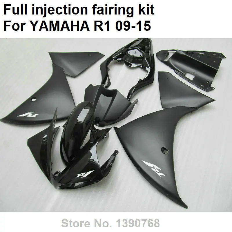 Fit for Yamaha injection molding fairings YZF R1 09 10 11 12 13 14 15 matte black fairing kit YZFR1 2009-2014 2015 BD70