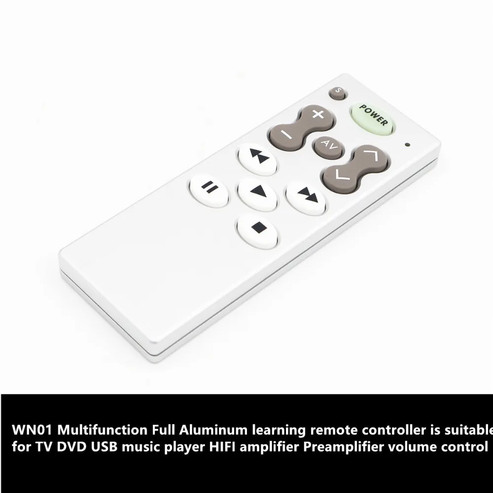 Multifunction Full Aluminum learning replica remote controller is suitable for TV USB music player Preamplifier volume control