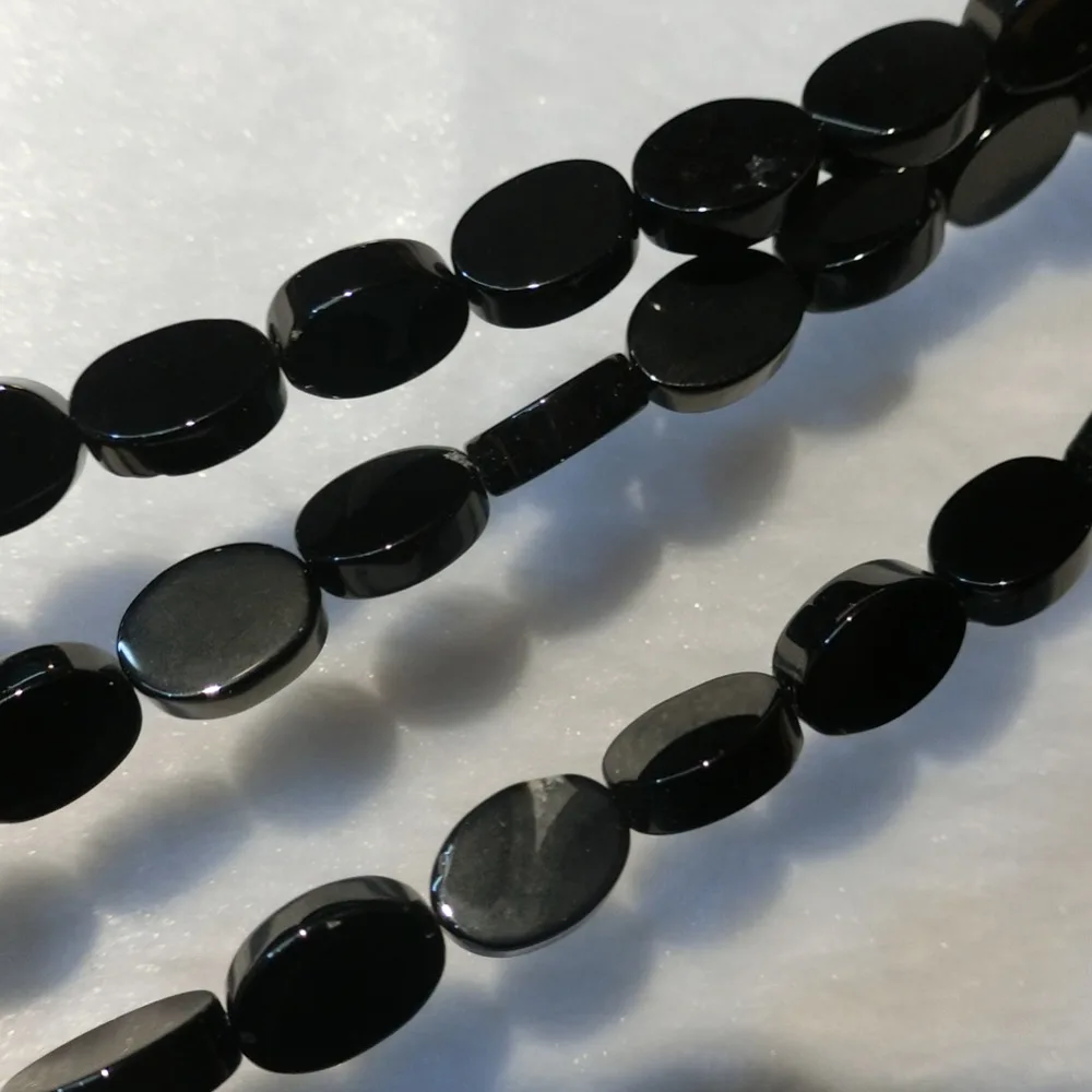 

56pcs Oval Shape Black Agates Unakite Charms Natural Stone Loose Beads Accessories Jewelry Making Earring Bracelet Necklace Free