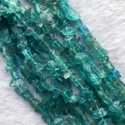 Sri Lanka Natural Genuine Raw Mineral Green Blue Apatite Fluorapatite Chip Nugget Free Form Loose Rough Matte Faceted Beads 15