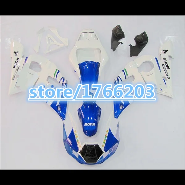 

100%NEW Fairing kits for YZF R6 1999 1998 00 01 02 ABS Blue white YZFR6 99 98 2000 2001 2002 Fairings parts Ning