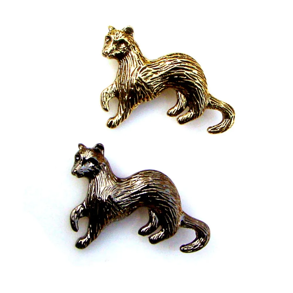 Metal Skunks Pin Brooch Cute Ferret Vivid Animal Weasel Charm Badge Pin Fashion Ornament Jewelry Accessories 1pc x New