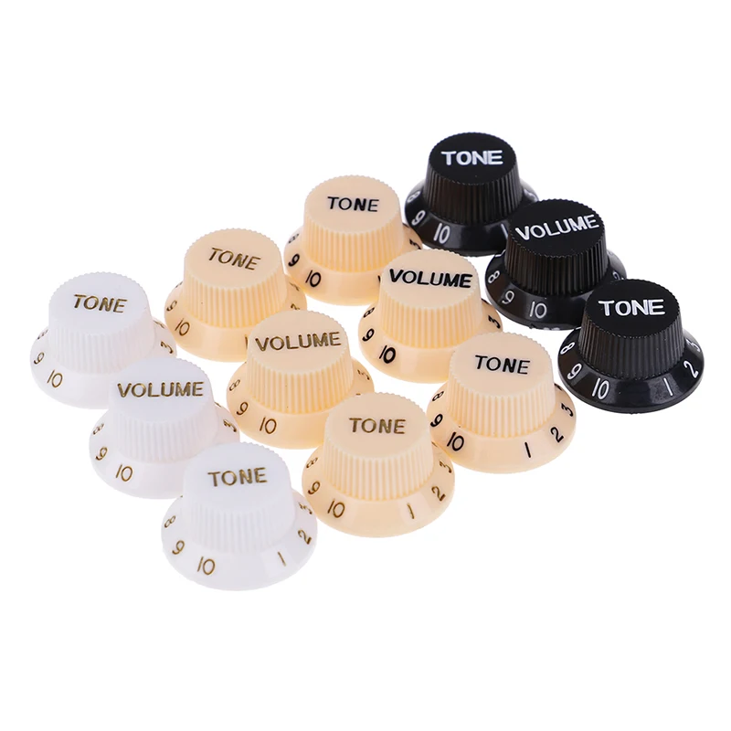 3Pcs/set New Plastic Guitars Strat Knob 1-Volume 2-Tone Control Knobs For Guitar Accessories