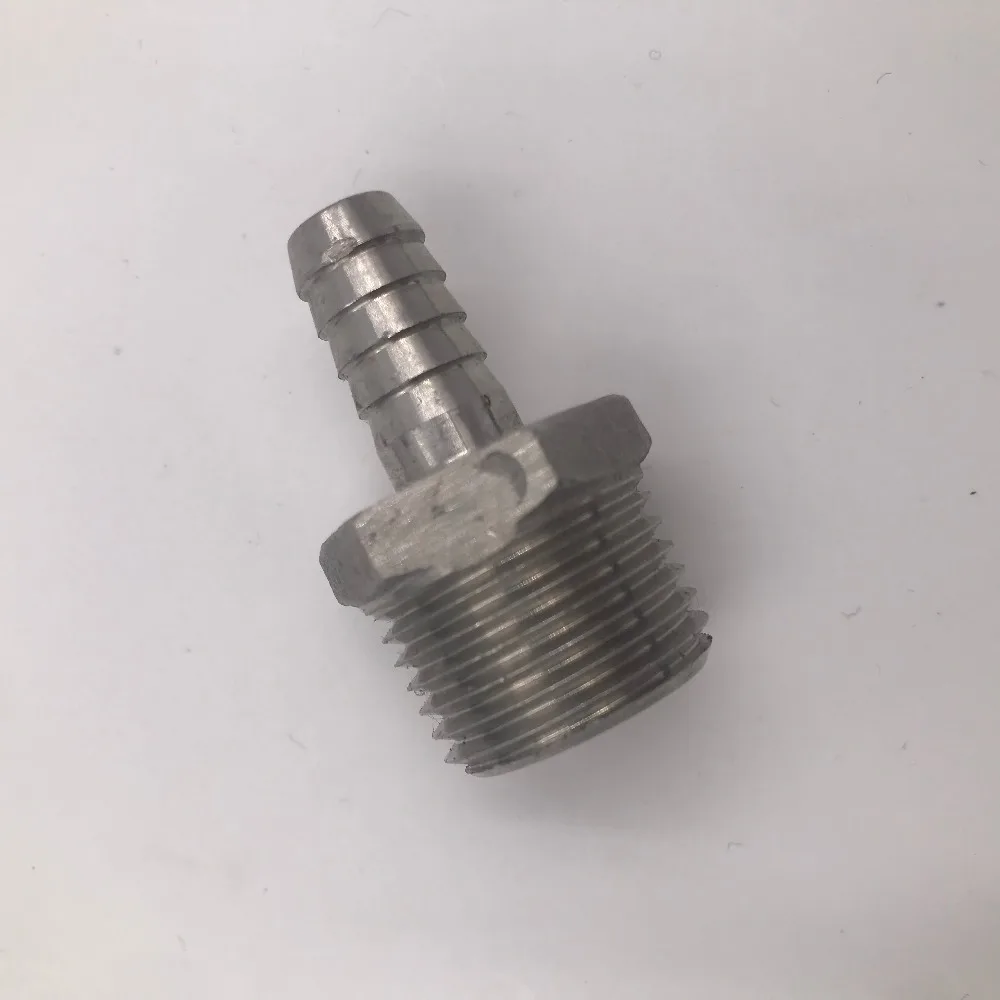 

Stainless Steel Hose Barb - 1/2" Male BSP x 3/8"Barb, Brewer Hardware, Homebrew Pump fitting