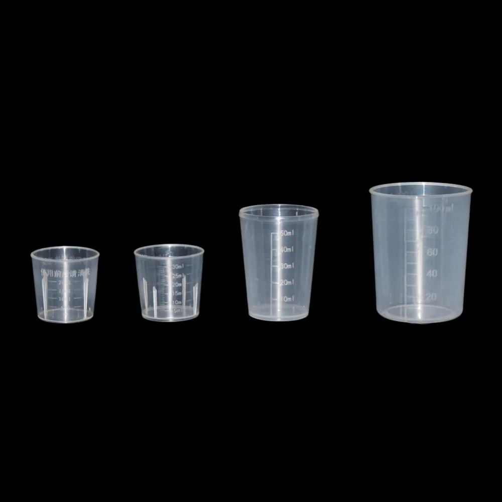 15/20/30/50/100ml Laboratory Plastic Graduated Measuring Cup Liquid Container Making Tool Transparent Mixing Cup DIY Mixing Tool