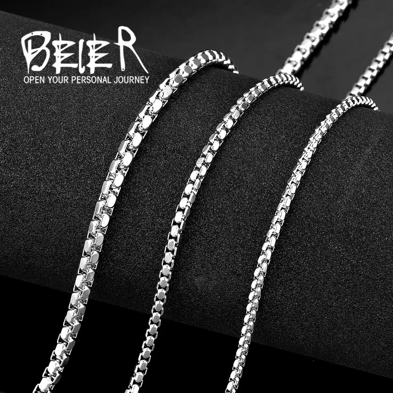 Wholesale Stainless Steel High Quality Unique Man\'s Long Necklace Chain 45CM-75CM BN1009