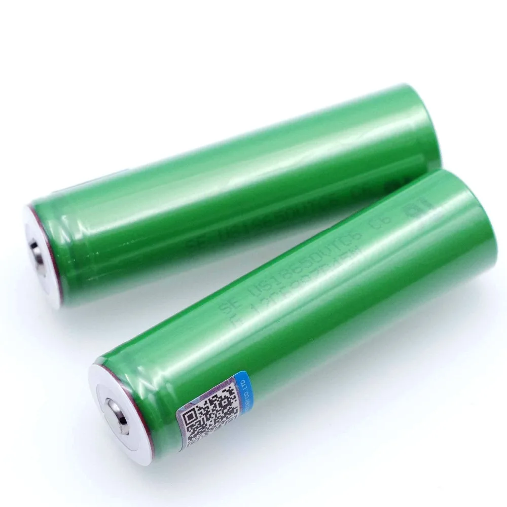 VariCore VTC6 3.7V 3000mAh 18650 Li-ion Rechargeable Battery 30A Discharge for Sony US18650VTC6 batteries + Pointed