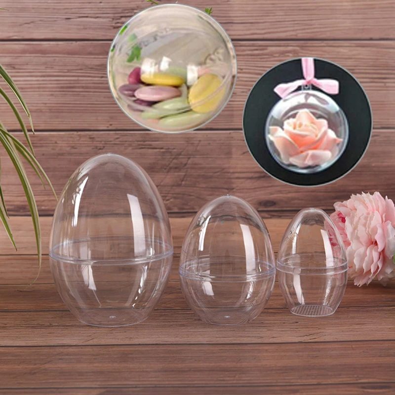 1Pc Plastic Clear Mould Reusable Eggs Shape Crafting DIY Bath Bomb Mold Home Hotel Decor For Christmas Gift Bath Care Tool