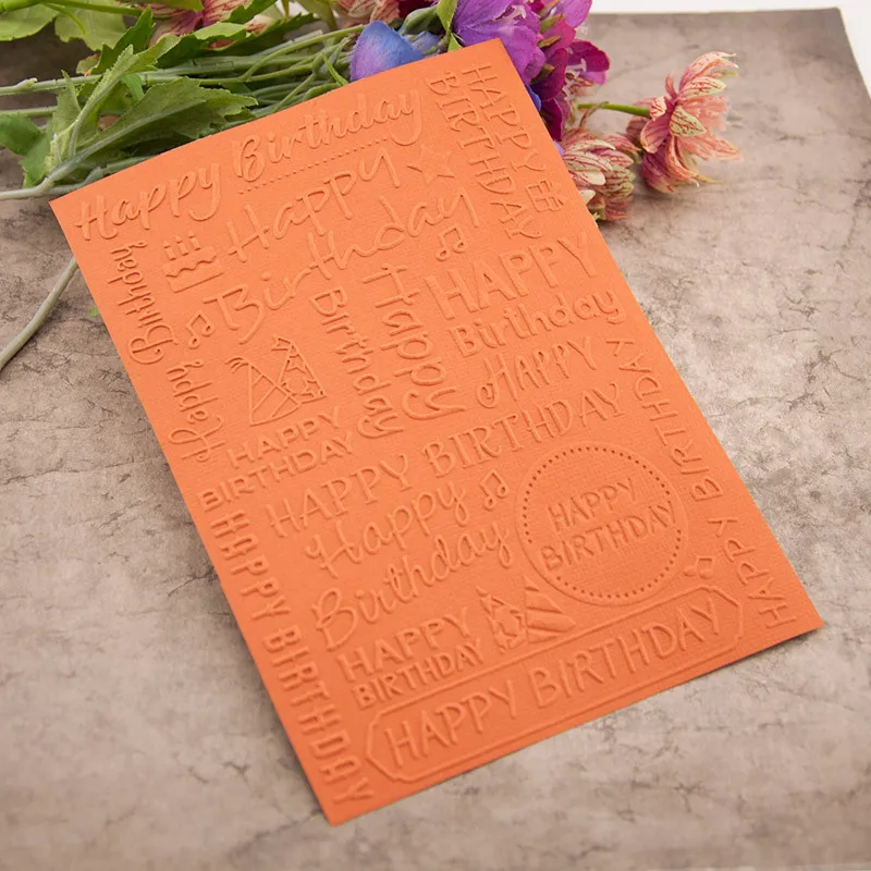 KSCRAFT Happy Birthday Plastic Embossing Folders for DIY Scrapbooking Paper Craft/Card Making Decoration Supplies