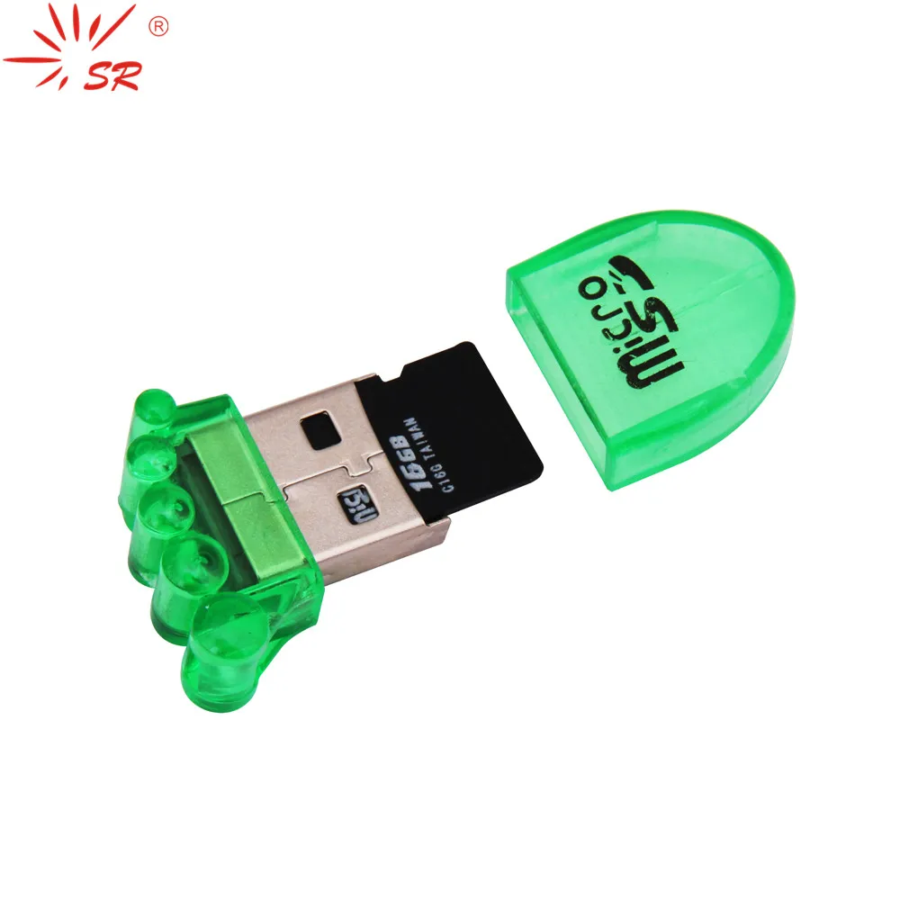 

SR USB Card Reader Creative Feet T-Flash Memory Card MicroSD Card Adapter Up to 64GB