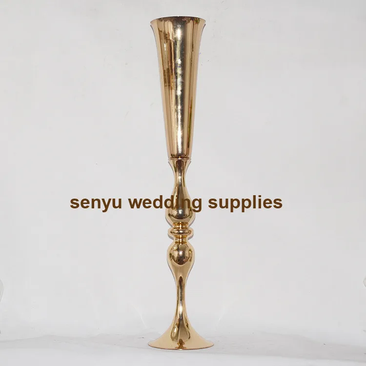 10PCS 88cm Chandelier Pedestal Stand Wedding Gold Vases Table Centerpieces Metal Flower Stand0379